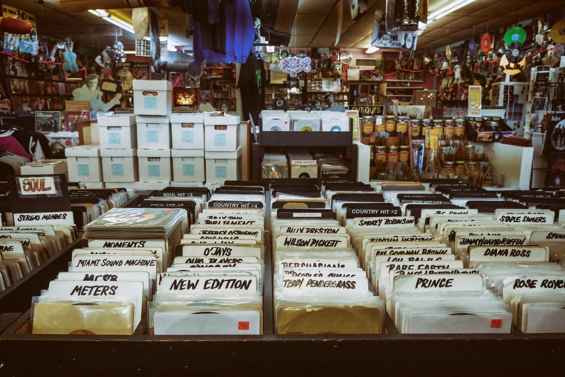 A Vinyl Records in the Store