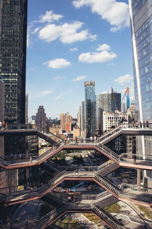 People on Vessel Steps, New York City, New York, USA