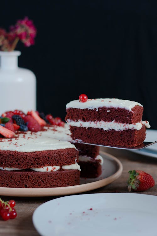 Free Photo of a Red Velvet Cake Stock Photo