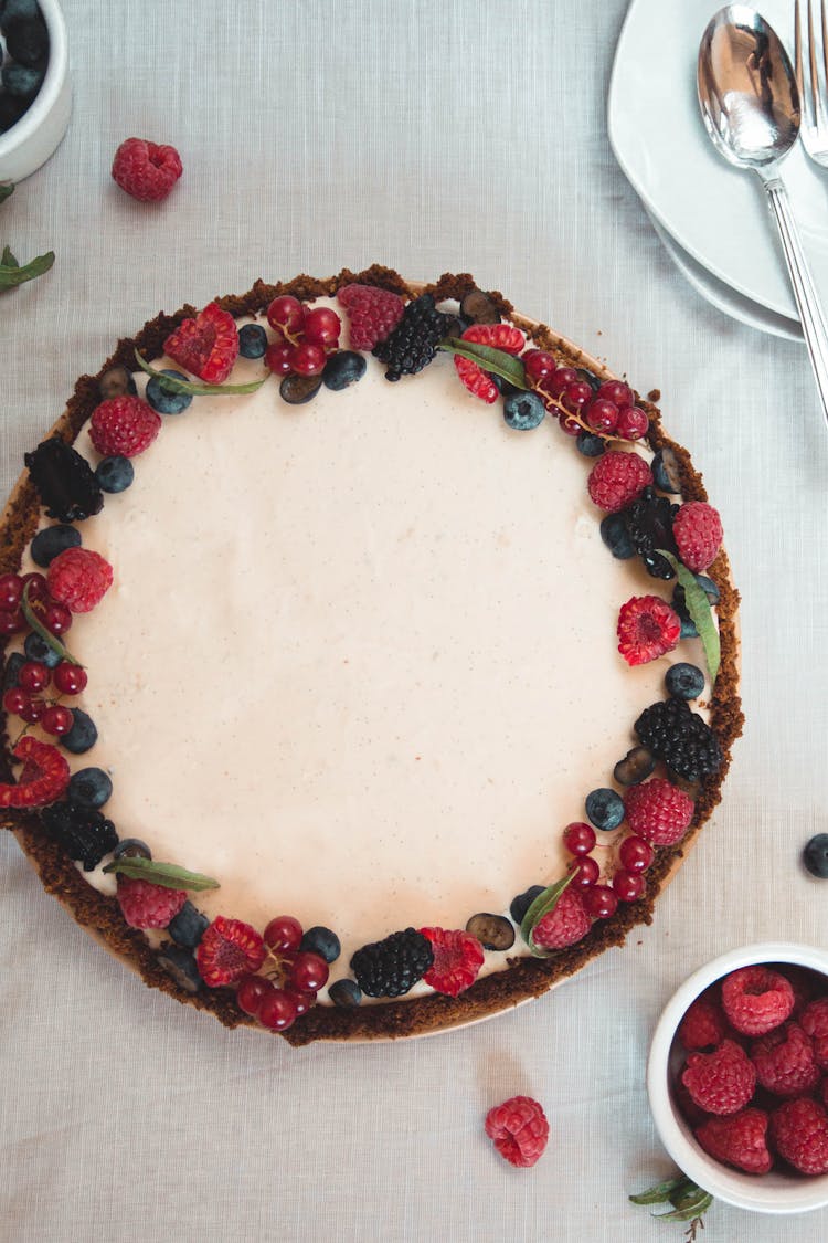 A Tart Topped With Berries 