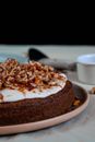 Chocolate Cake on White Ceramic Plate