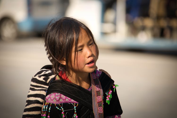 Little Girl In Traditional Clothes