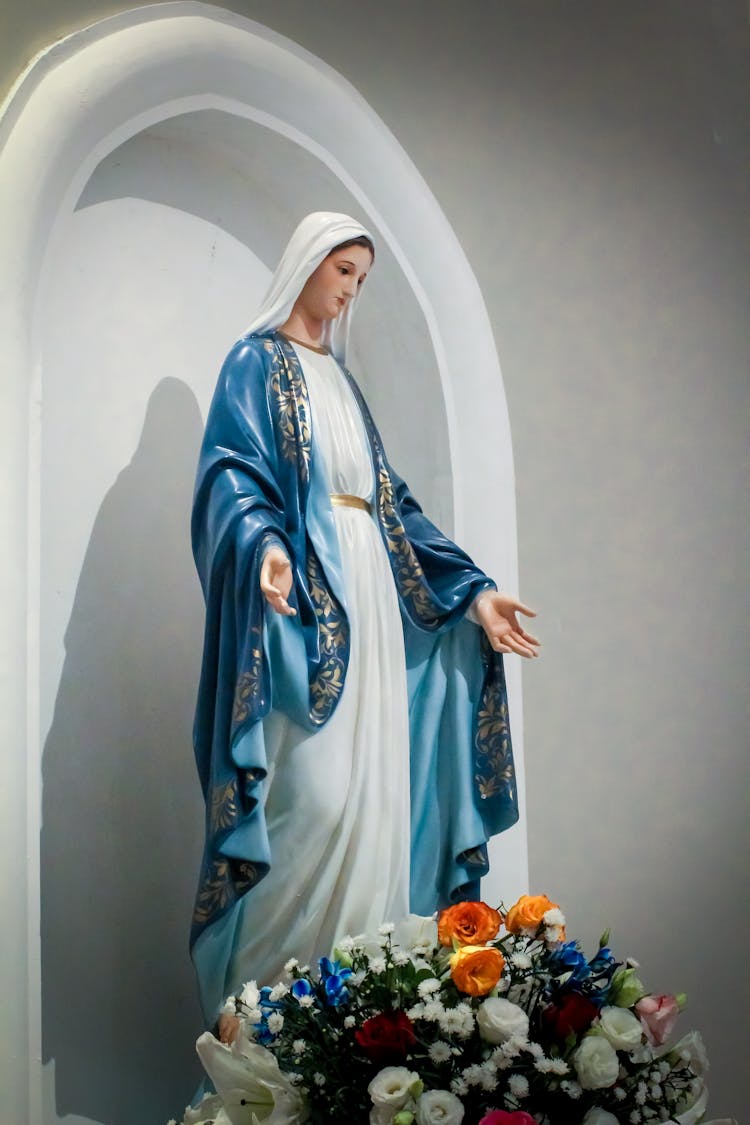 A Statue Of Mother Mary