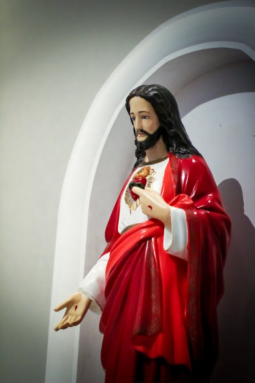 A Close-Up Photo of the Statue of Jesus Christ