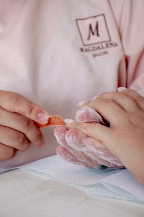 Photo of a Person Getting a Manicure