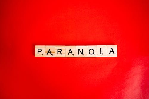 Word Paranoia Made of Scrabble Pieces