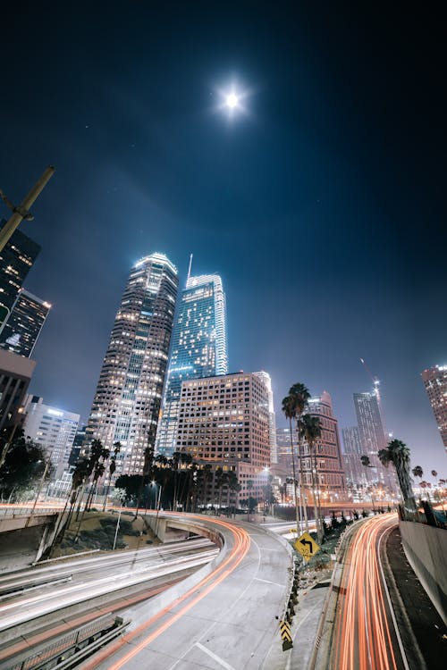 City Buildings during Night Time