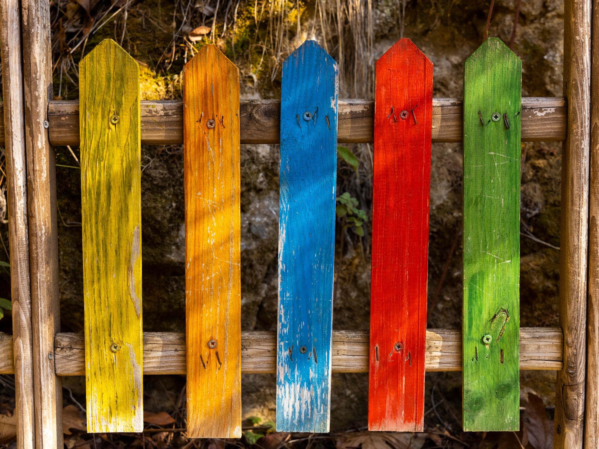 Fence and Decking Painting in Southfields, Wandsworth — garden fence being painted with weatherproof wood finish