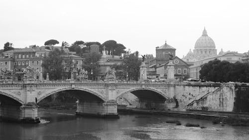 Bridge over River in City
