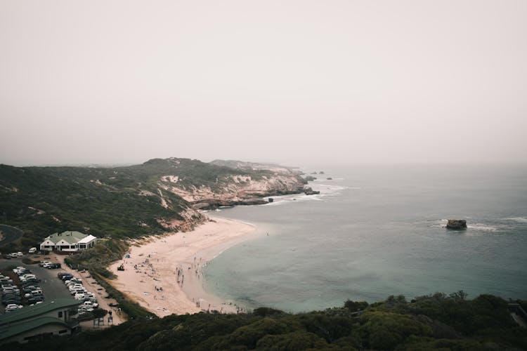 Aerial View Of Sorrento Ocean Beach In Australia