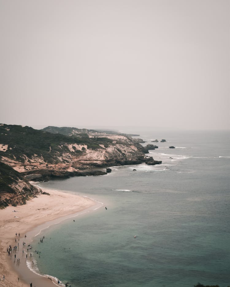 Aerial View Of Sorrento Ocean Beach In Australia