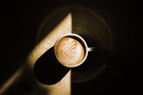 Free A Cup of Coffee with Latte Art Stock Photo