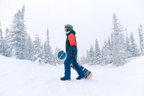 Foto profissional grátis de ao ar livre, coberto de neve, diversão