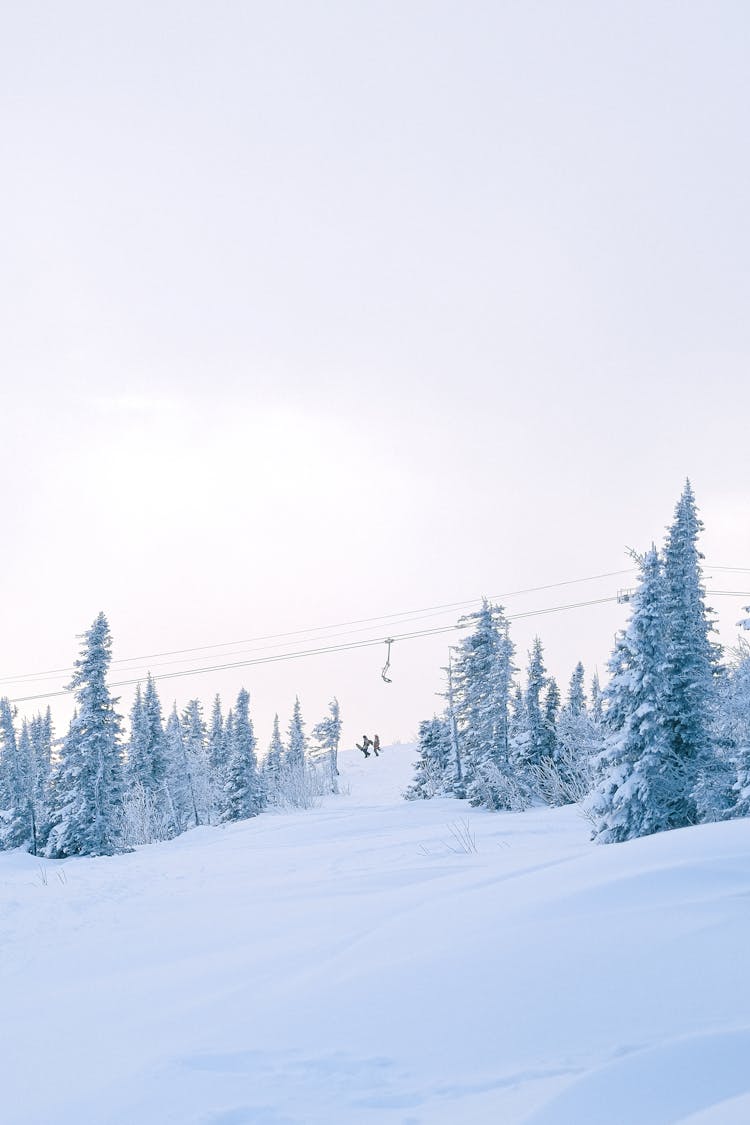 Ski Lift On Hill