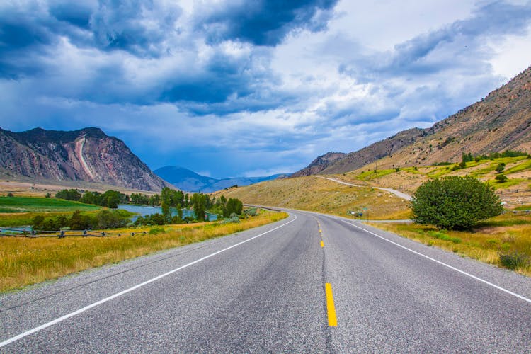 Asphalt Road On Mountain Area