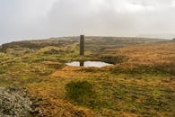 Tower Beside a Pond on Grassland