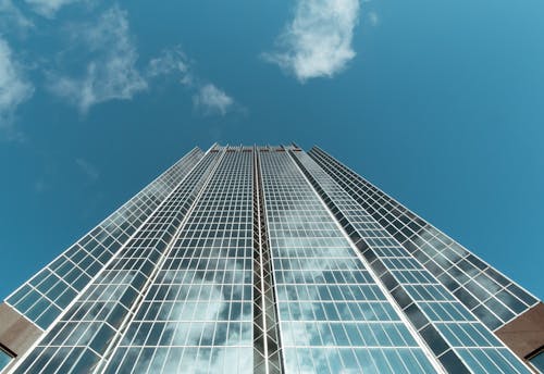 Low Angle Photography of Curtain Wall