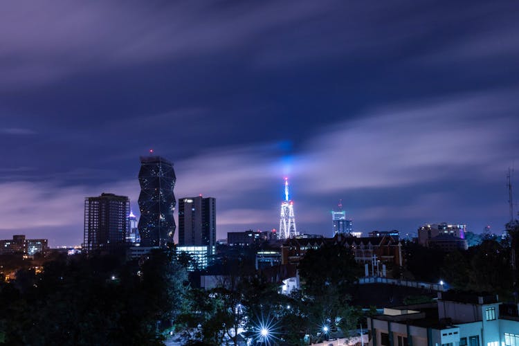 Cityscape Of Nairobi, Kenya At Dawn 