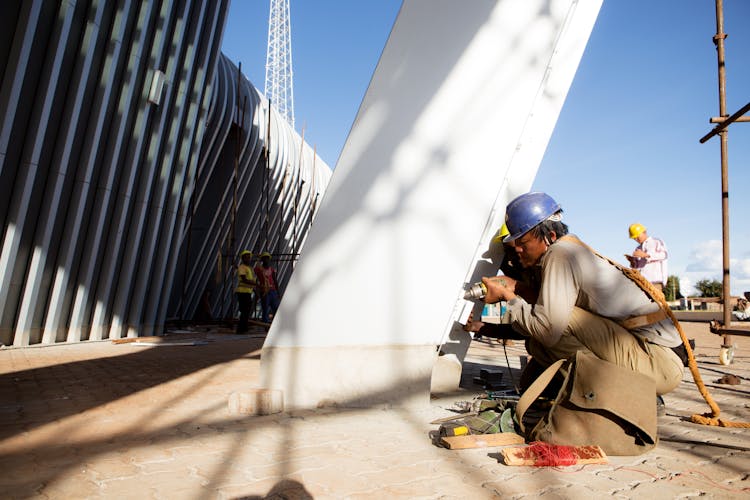 Construction Workers Working Outdoors