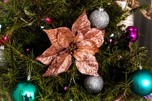 Christmas Ornaments in Close Up Photography