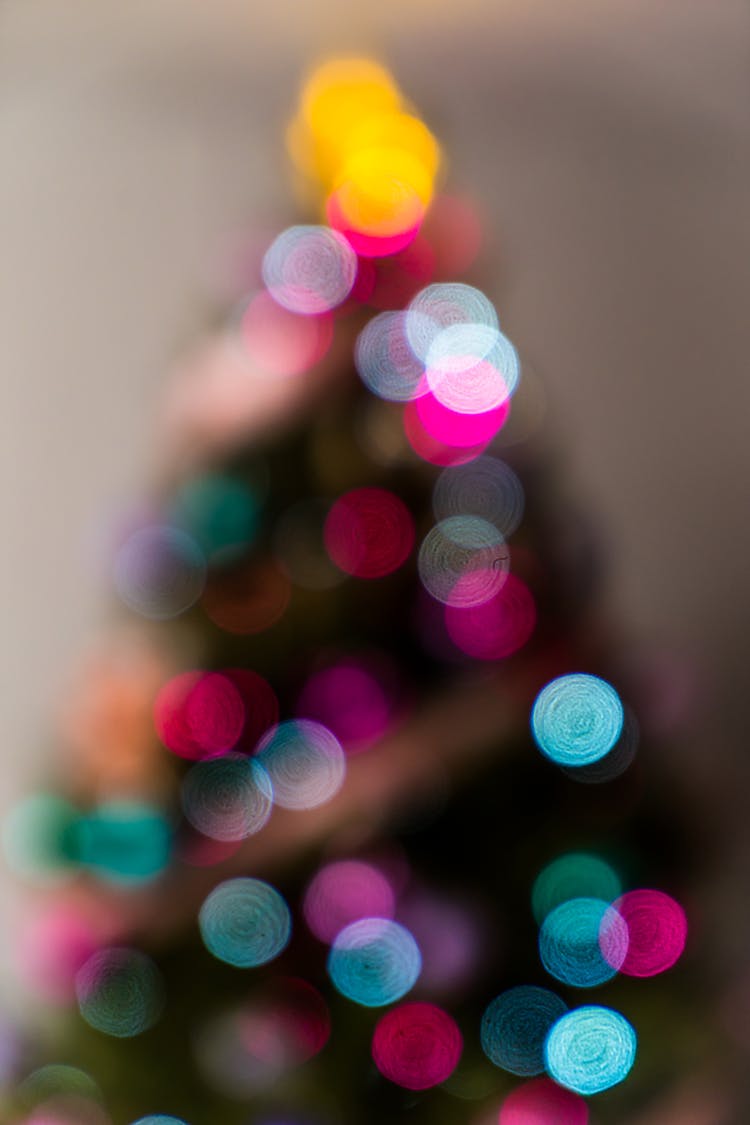 Blurry Photo Of A Christmas Tree