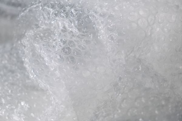 Close-up of bubble wrap used for packing protection