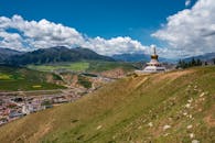 City in Mountain Landscape