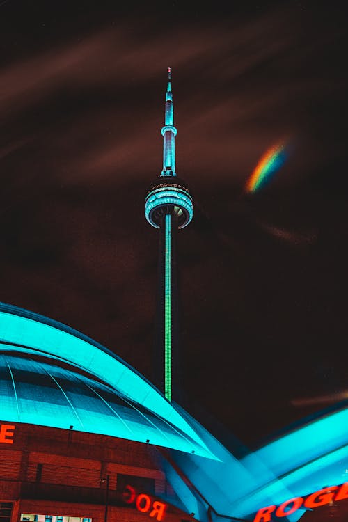 Free The CN Tower at Night Stock Photo