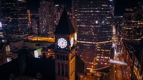 High-Rise Buildings at Night