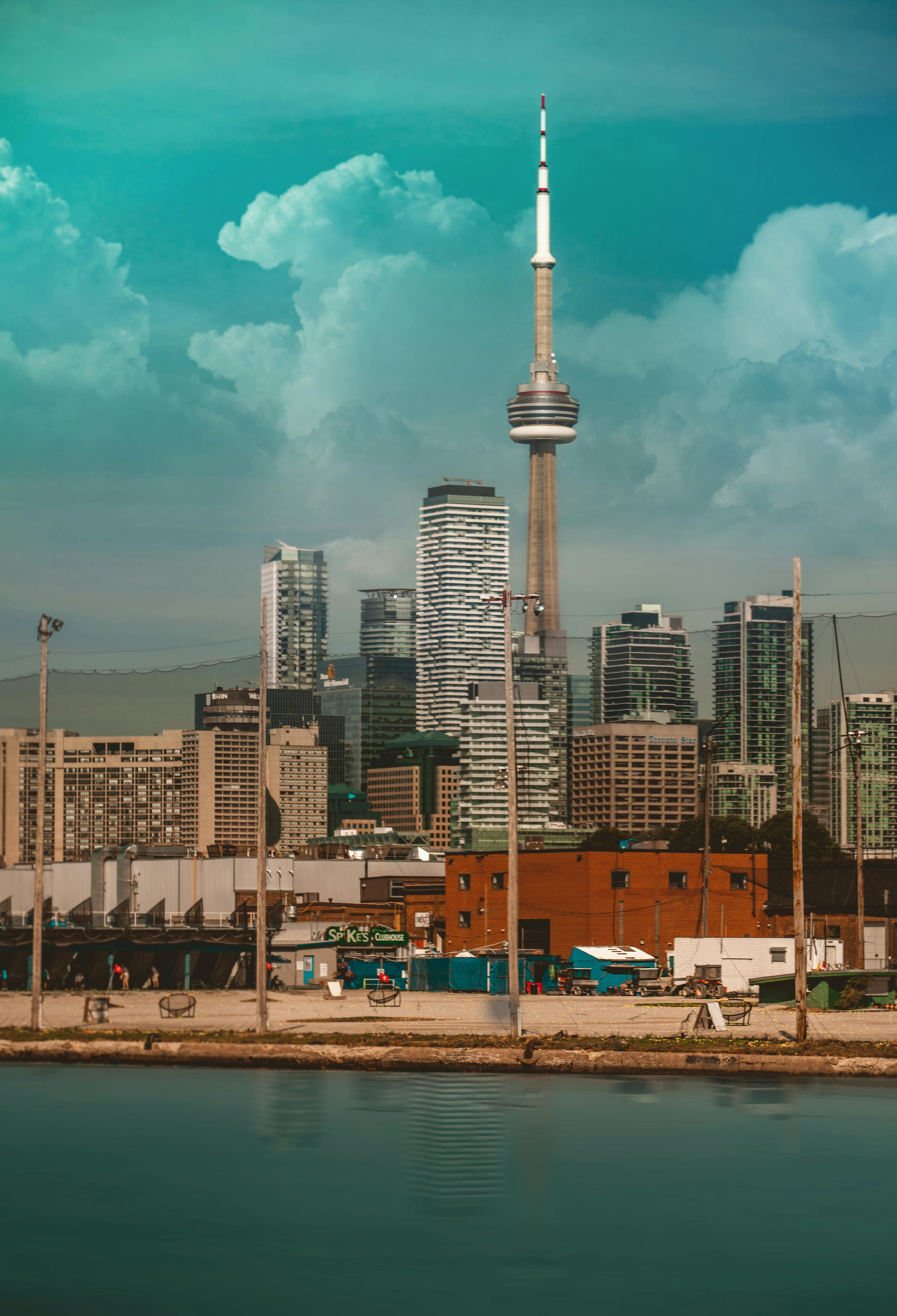 Downtown Toronto Skyline Evening, Canada Ultra HD Desktop Background  Wallpaper for : Tablet : Smartphone