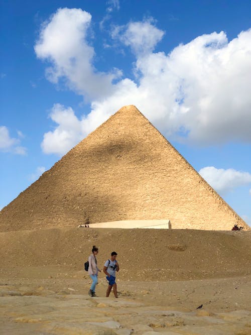 People Walking Near a Pyramid