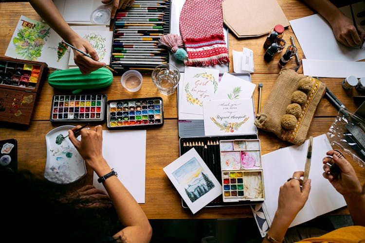 People In An Art Workshop