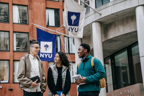 Students Standing Near a Building