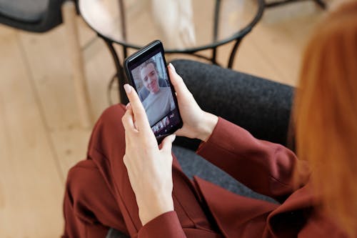 Woman Using a Cellphone