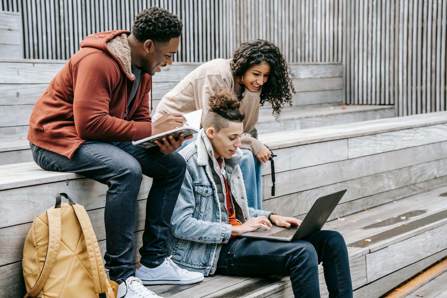 Group of Students Studying