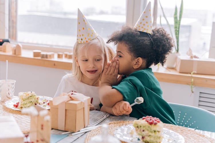 Children In Birthday Hats