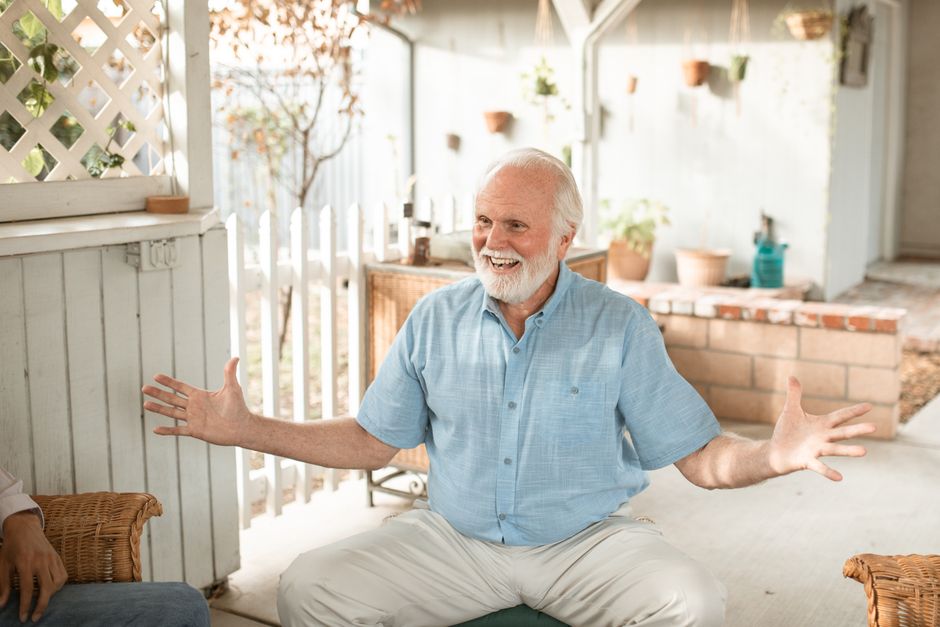 senior enjoying dynamic interaction with peers senior enjoying dynamic interaction with peers
