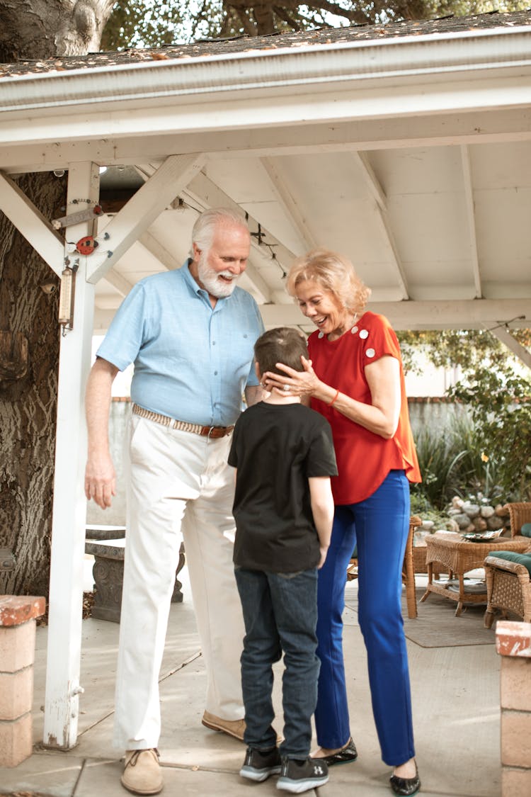 Grandparents Talking With Grandson