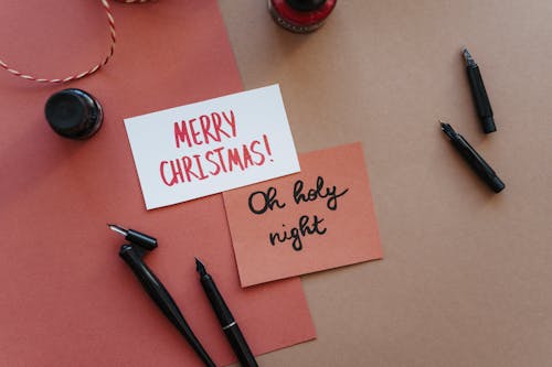 Ingyenes stockfotó betűk, boldog Karácsonyt, felülnézet témában