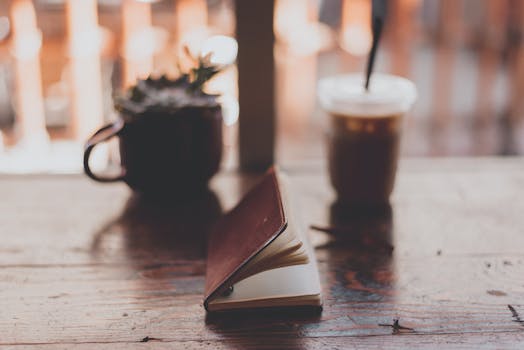 Free stock photo of caffeine, coffee, cup, notebook