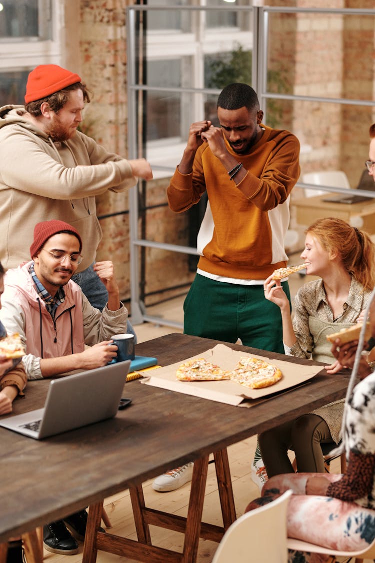 A Group Of People Having Fun