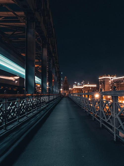 Illuminated City and Bridge