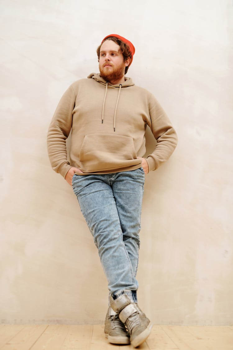 Man Leaning On Wall