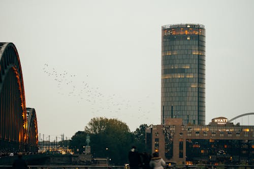 Photo Of A High Rise Building At Dusk