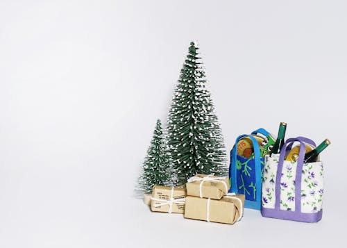 Imagine de stoc gratuită din cadouri, Crăciun, fundal alb