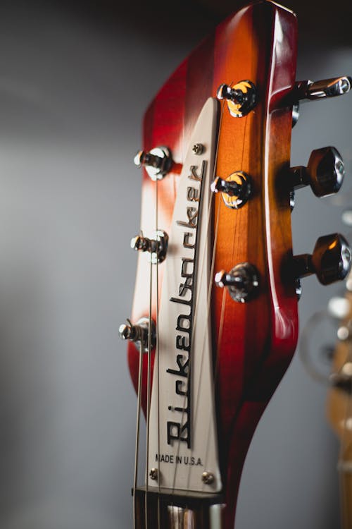 Free A Headstock of an Electric Guitar  Stock Photo