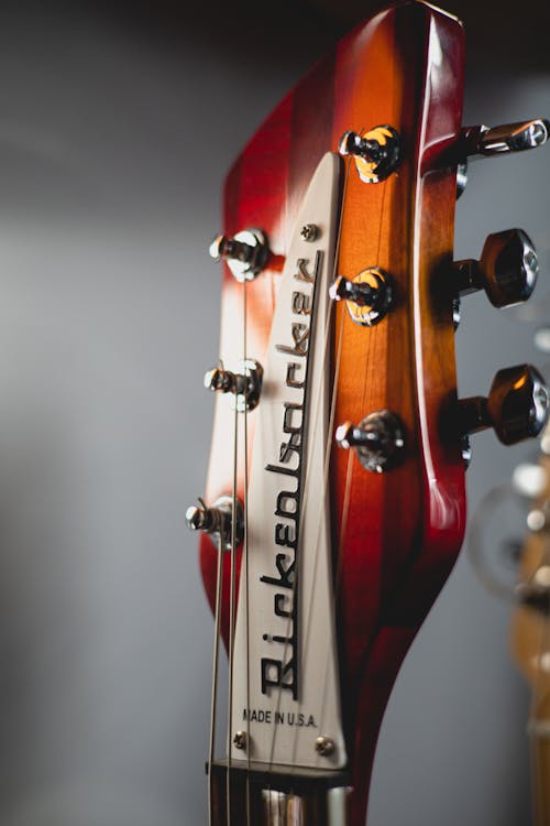 A Headstock of an Electric Guitar 