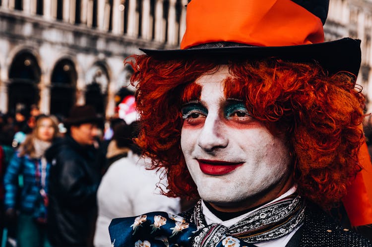 Man Dressed As A Clown