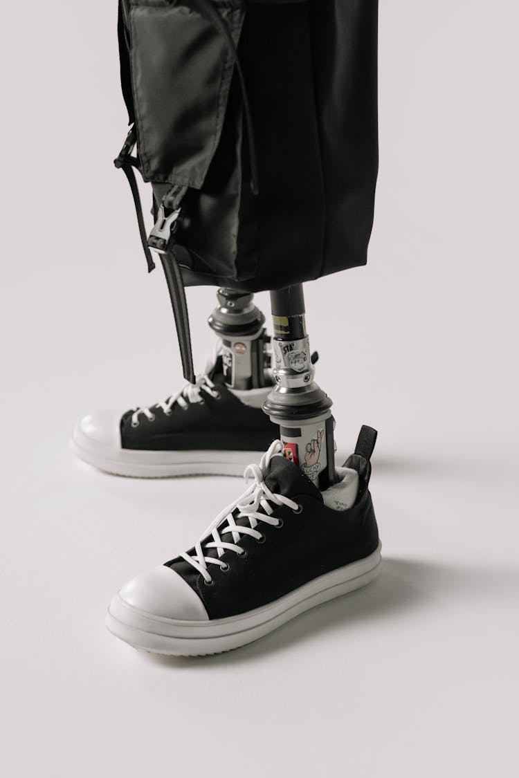 Prosthetic Legs With Sneakers 