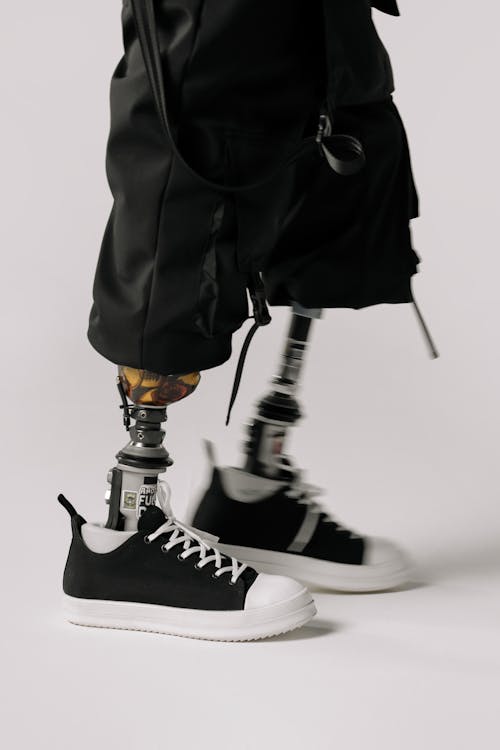 Prosthetic Legs With Sneakers 